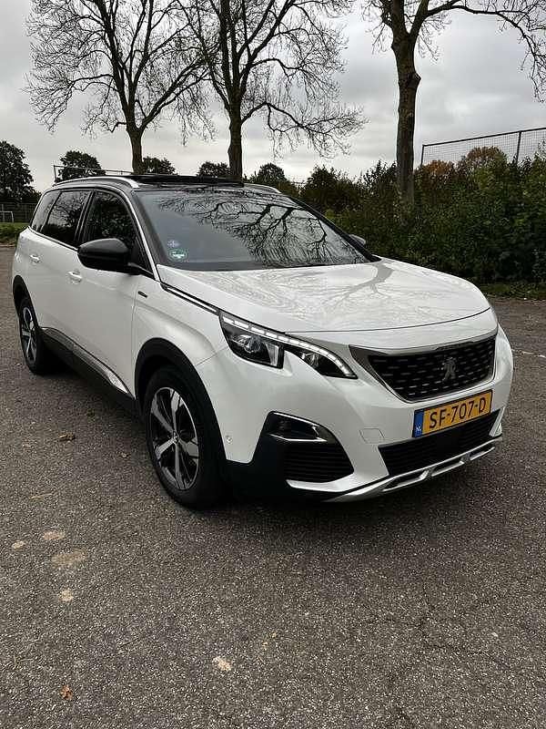 Wit Gebruikt 2018 Peugeot 5008 GT-line MPV | € 19.500 (Super prijs) - Afbeelding 1/4