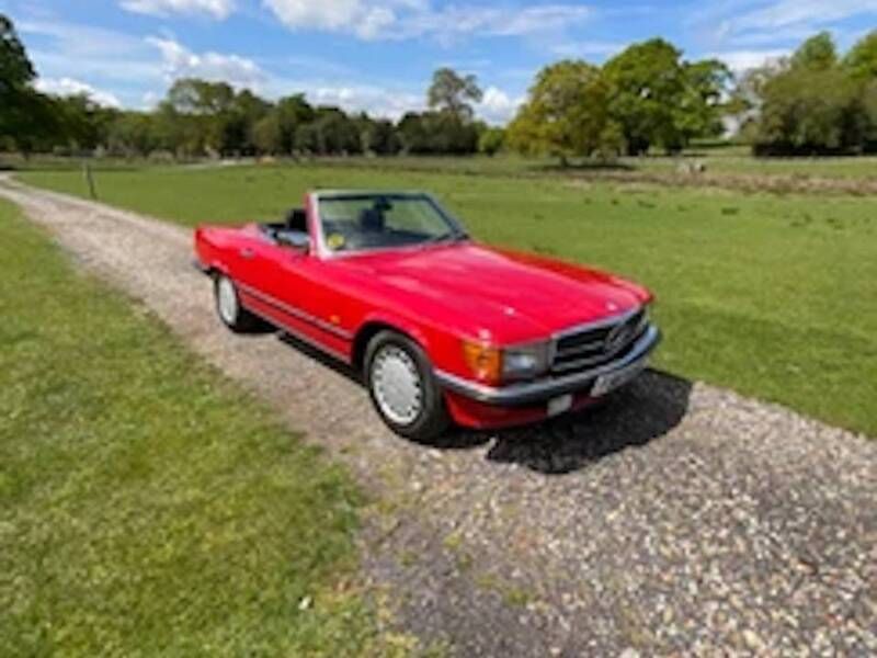 Rood Gebruikt 1989 Mercedes SL300 Cabriolet | € 43.183 - Afbeelding 1/4
