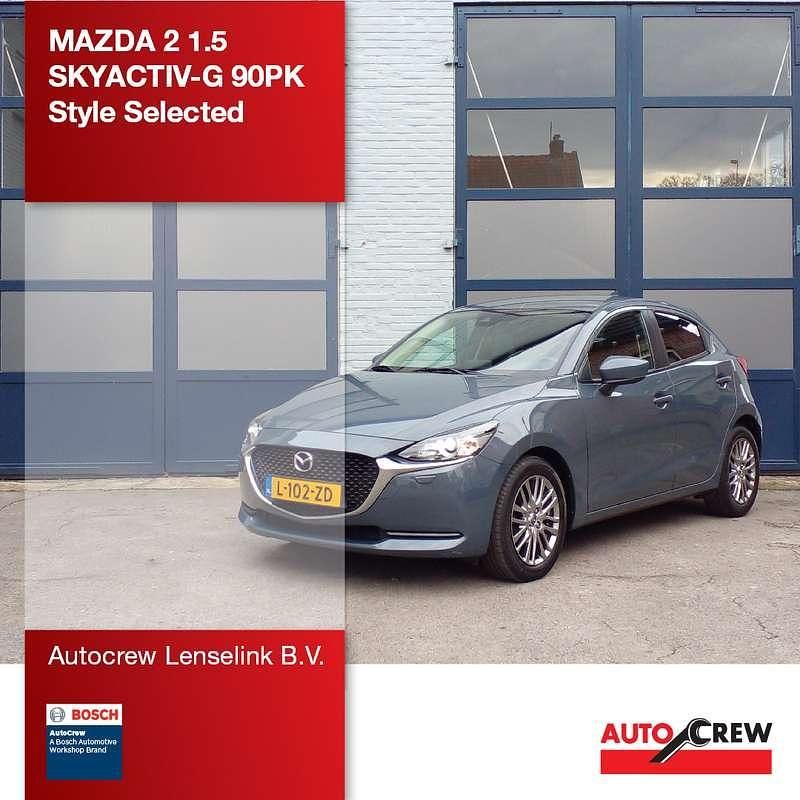 Grijs (metallic) Gebruikt 2021 Mazda 2 Style Hatchback | € 13.950 (Eerlijke prijs) - Afbeelding 1/3