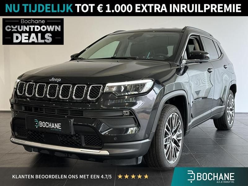 Zwart Gebruikt 2021 Jeep Compass Limited SUV | € 25.545 (Eerlijke prijs) - Afbeelding 1/4