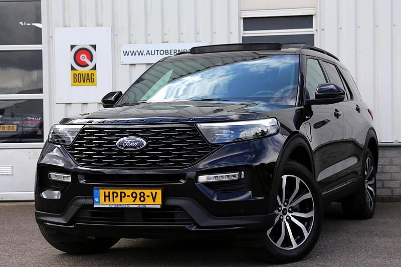 Zwart Occasion 2021 Ford Explorer ST-Line SUV | € 46.900 (Eerlijke prijs) - Afbeelding 1/4