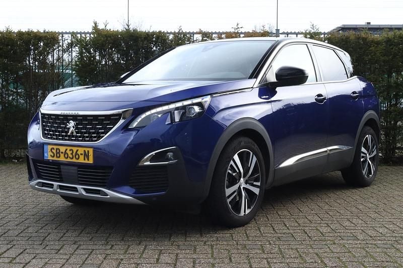 Blauw Gebruikt 2018 Peugeot 3008 GT-line SUV | € 18.895 (Eerlijke prijs) - Afbeelding 1/4