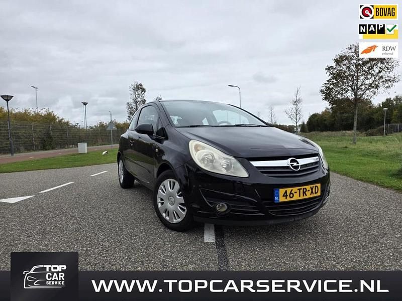 Zwart Gebruikt 2007 Opel Corsa Enjoy Hatchback | € 2.450 (Goede deal) - Afbeelding 1/4