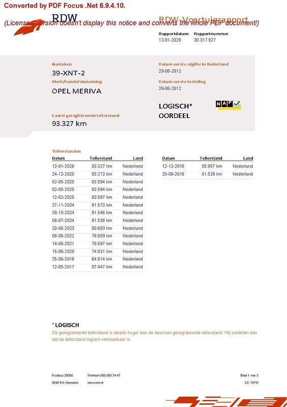 Occasion Opel Meriva Cosmo 2012 Wit MPV