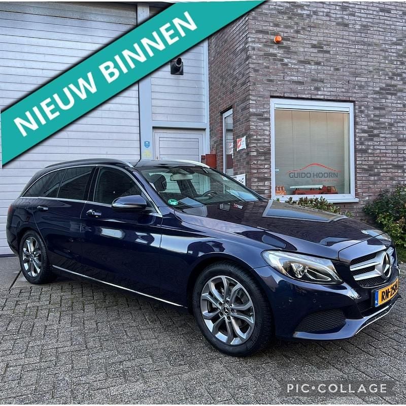 Blauw (metallic) Gebruikt 2017 Mercedes C180 Business Stationwagen | € 20.950 (Super prijs) - Afbeelding 1/4