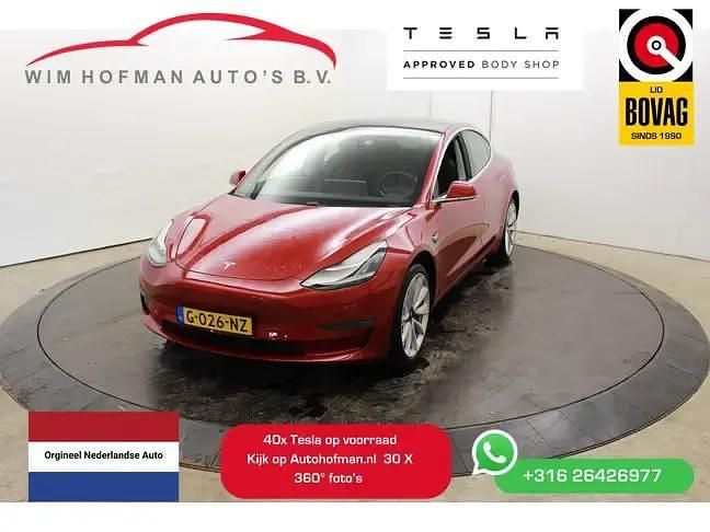 Rood Gebruikt 2019 Tesla Model 3 Long Range AWD Sedan | € 23.745 (Eerlijke prijs) - Afbeelding 1/4