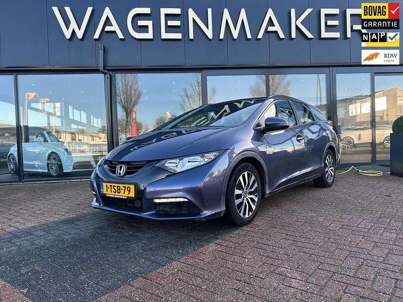 Blauw (metallic) Gebruikt 2014 Honda Civic Comfort Stationwagen | € 5.950 (Eerlijke prijs) - Afbeelding 1/4