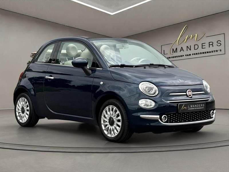 Blauw Gebruikt 2018 Fiat 500C Lounge Cabriolet | € 14.790 (Eerlijke prijs) - Afbeelding 1/4