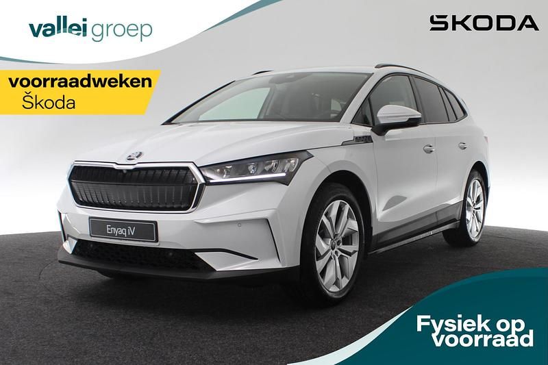 Wit Gebruikt 2024 Skoda Enyaq iV Selection SUV | € 37.990 (Duur) - Afbeelding 1/4
