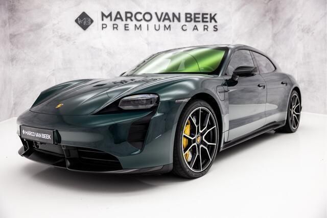 0ub porsche racing groen (pts) metallic Gebruikt 2023 Porsche Taycan Sport Turismo Sedan | € 119.850 - Afbeelding 1/4