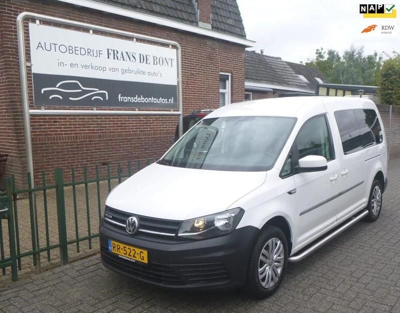Wit Gebruikt 2018 VW Caddy Maxi Trendline MPV | € 8.861 - Afbeelding 1/4