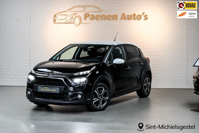 Zwart Gebruikt 2021 Citroën C3 PureTech Hatchback | € 15.499 (Eerlijke prijs) - Afbeelding 1/4