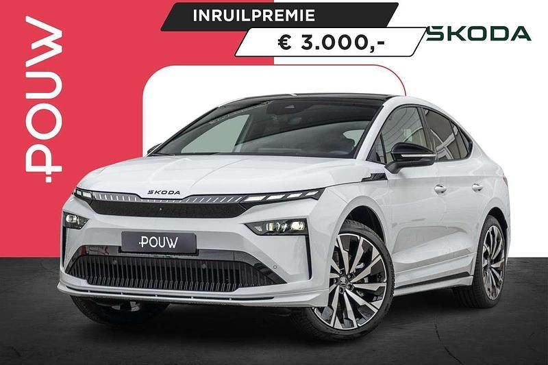Wit Nieuw 2025 Skoda Enyaq iV Business Line SUV | € 58.250 - Afbeelding 1/4