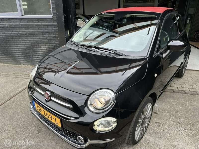 Zwart Gebruikt 2016 Fiat 500C Lounge Cabriolet | € 9.250 (Eerlijke prijs) - Afbeelding 1/4