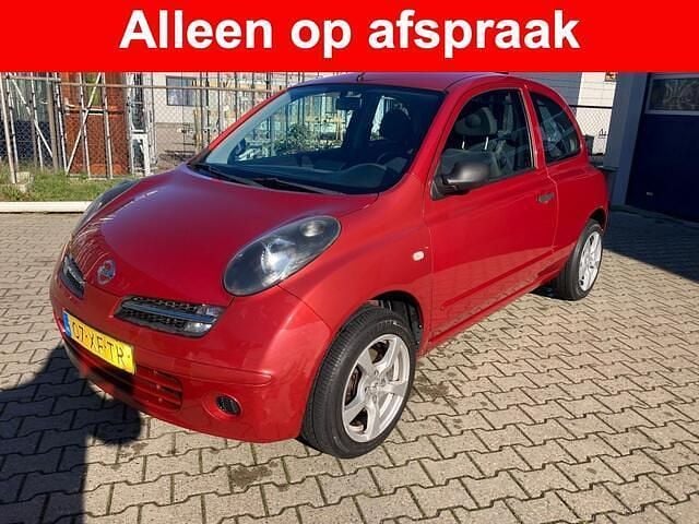 Rood Gebruikt 2007 Nissan Micra Visia Hatchback | € 2.745 (Eerlijke prijs) - Afbeelding 1/4