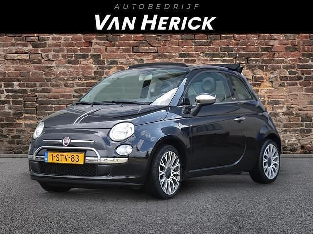 Zwart Gebruikt 2013 Fiat 500C Lounge Cabriolet | € 6.745 (Eerlijke prijs) - Afbeelding 1/4