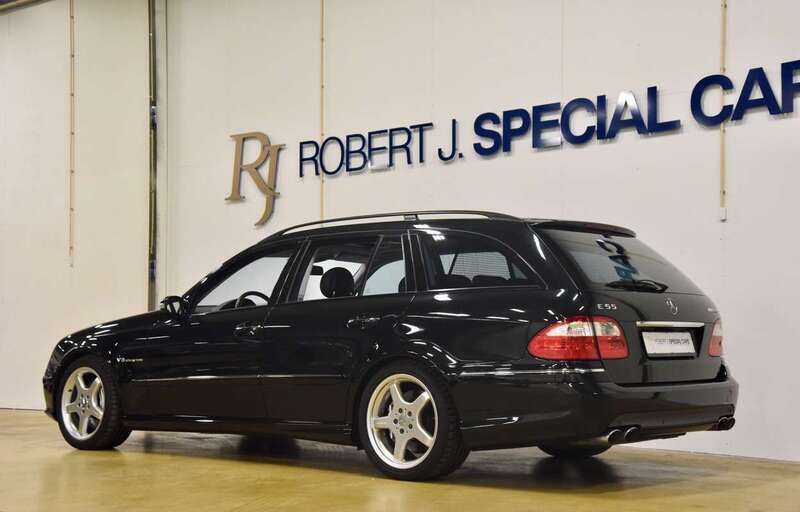 Occasion Mercedes E55 AMG AMG 476 PK (350 kW) 2004 Zwart, metallic lak Stationwagen
