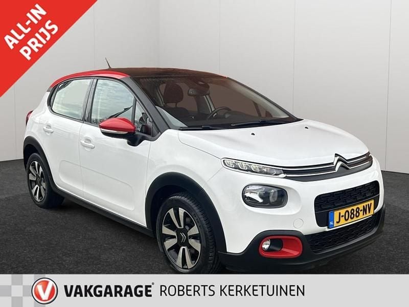 Wit Gebruikt 2018 Citroën C3 Shine Hatchback | € 11.990 (Eerlijke prijs) - Afbeelding 1/4