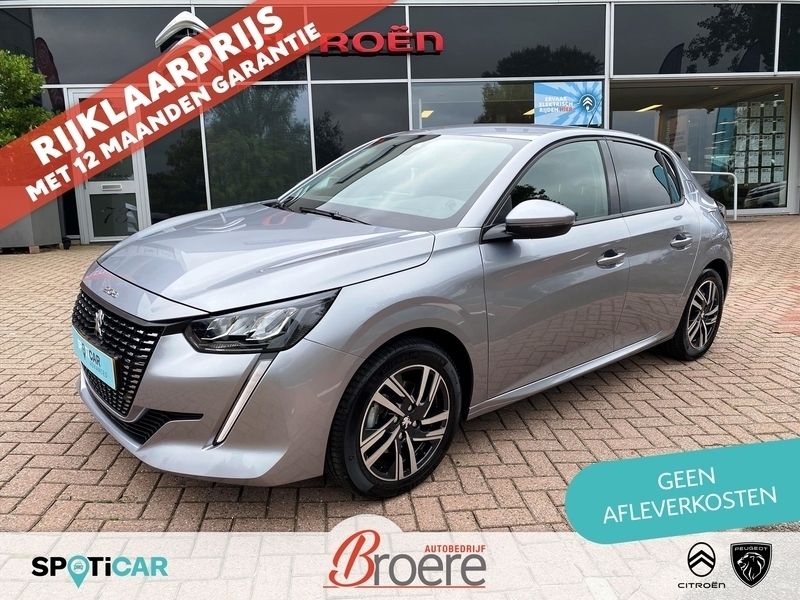 Grijs Gebruikt 2021 Peugeot 208 Allure Hatchback | € 17.300 (Eerlijke prijs) - Afbeelding 1/4
