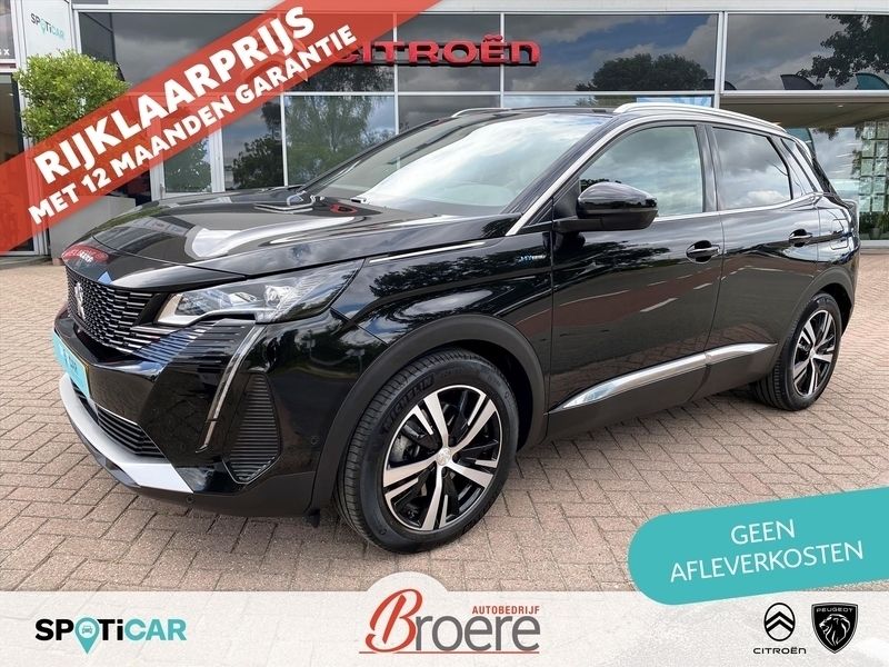 Zwart Gebruikt 2021 Peugeot 3008 GT-line SUV | € 26.600 (Eerlijke prijs) - Afbeelding 1/4
