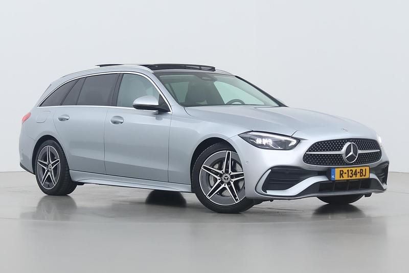 Grijs Gebruikt 2022 Mercedes C220 Premium Stationwagen | € 29.800 (Super prijs) - Afbeelding 1/1