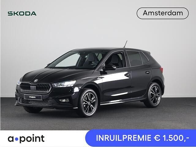 Zwart, metallic lak Nieuw 2025 Skoda Fabia Monte Carlo Hatchback | € 28.449 (Eerlijke prijs) - Afbeelding 1/4