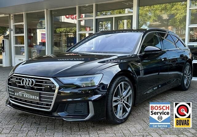 Zwart Gebruikt 2021 Audi A6 S-Line Stationwagen | € 34.950 (Super prijs) - Afbeelding 1/4