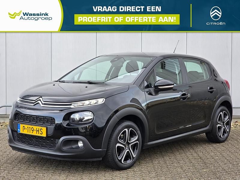 Zwart Occasion 2019 Citroën C3 Feel Hatchback | € 9.900 (Goede deal) - Afbeelding 1/4