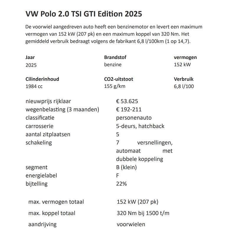 Zwart Occasion 2025 VW Polo GTI Hatchback | € 33.000 (Duur) - Afbeelding 1/4