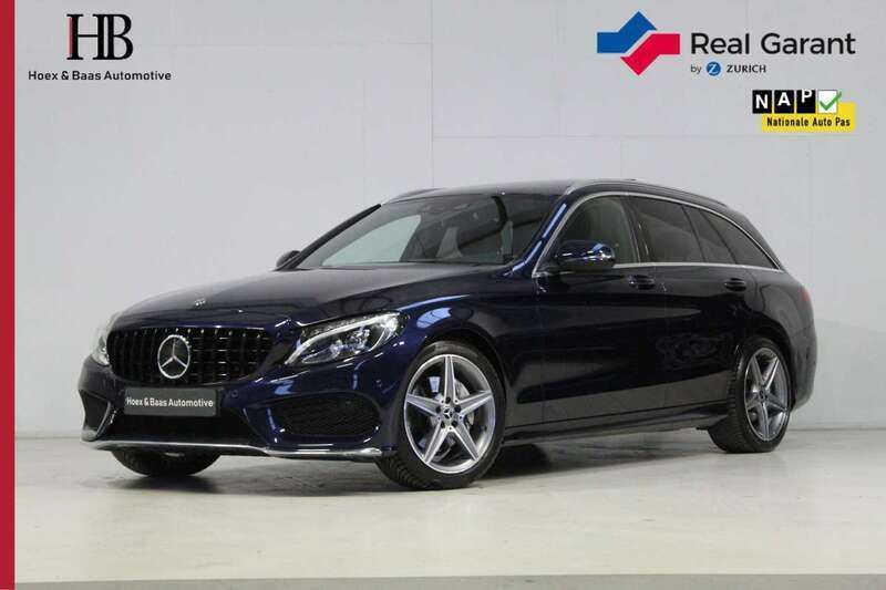 Blauw Gebruikt 2018 Mercedes C180 AMG Stationwagen | € 21.845 (Eerlijke prijs) - Afbeelding 1/4