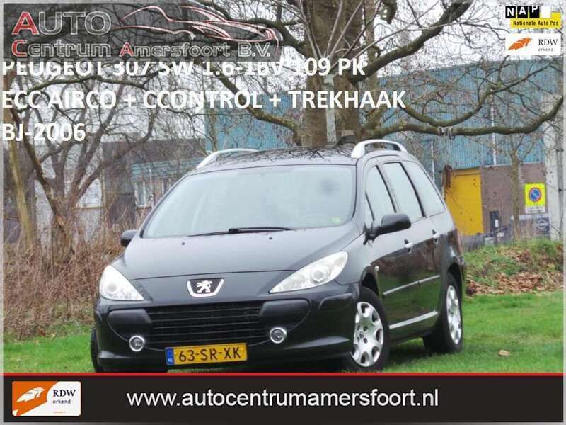 Zwart Gebruikt 2006 Peugeot 307 Stationwagen | € 1.699 (Eerlijke prijs) - Afbeelding 1/4
