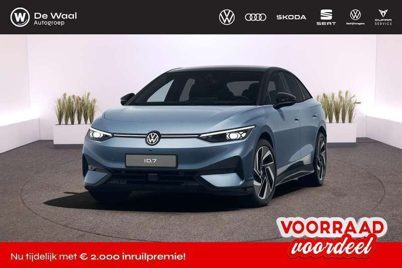 Blauw Nieuw 2025 VW ID.7 Pro Sedan | € 55.995 (Eerlijke prijs) - Afbeelding 1/4