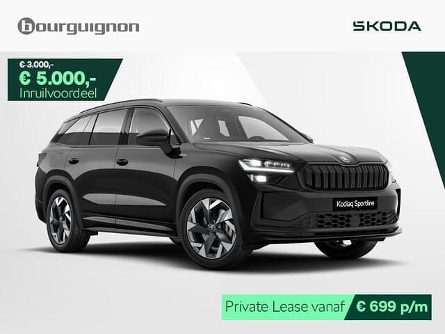 Zwart Nieuw 2025 Skoda Kodiaq Business Line SUV | € 56.160 (Eerlijke prijs) - Afbeelding 1/4