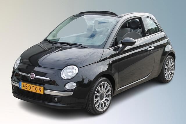Zwart Gebruikt 2012 Fiat 500C Lounge Cabriolet | € 7.999 (Eerlijke prijs) - Afbeelding 1/4