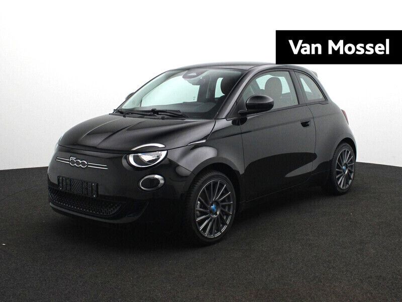 Zwart Nieuw 2025 Fiat 500e Hatchback | € 34.900 - Afbeelding 1/4