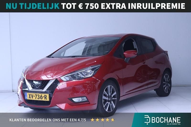 Rood Gebruikt 2019 Nissan Micra N-Connecta Hatchback | € 13.640 (Eerlijke prijs) - Afbeelding 1/4