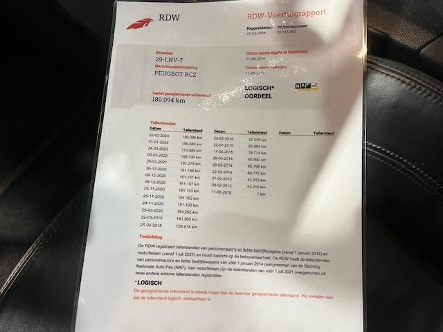 Occasion Peugeot RCZ 156 PK (114 kW) 2010 Wit, metallic lak Coupé