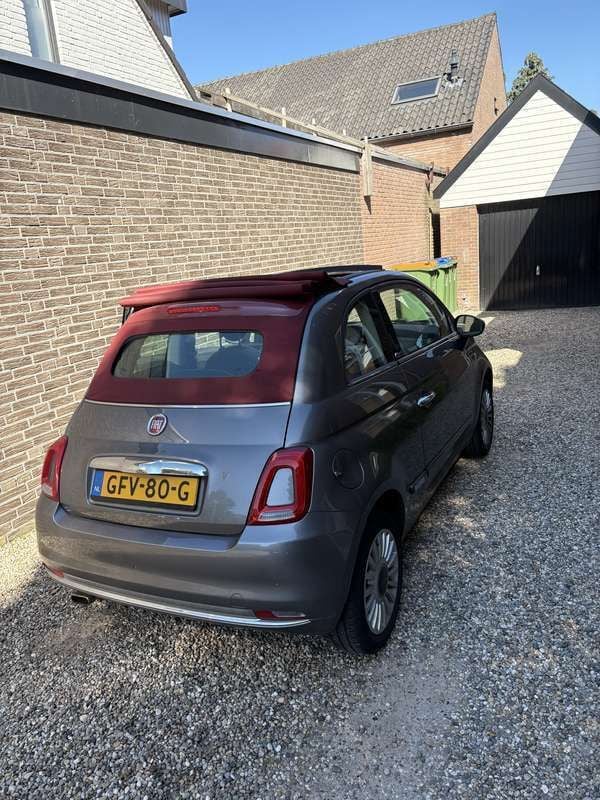 Grijs Gebruikt 2018 Fiat 500C Lounge Cabriolet | € 8.750 (Super prijs) - Afbeelding 1/4