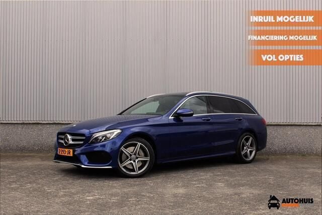 Occasion Mercedes C400 AMG line 333 PK (244 kW) 2015 Blauw, metallic lak Stationwagen