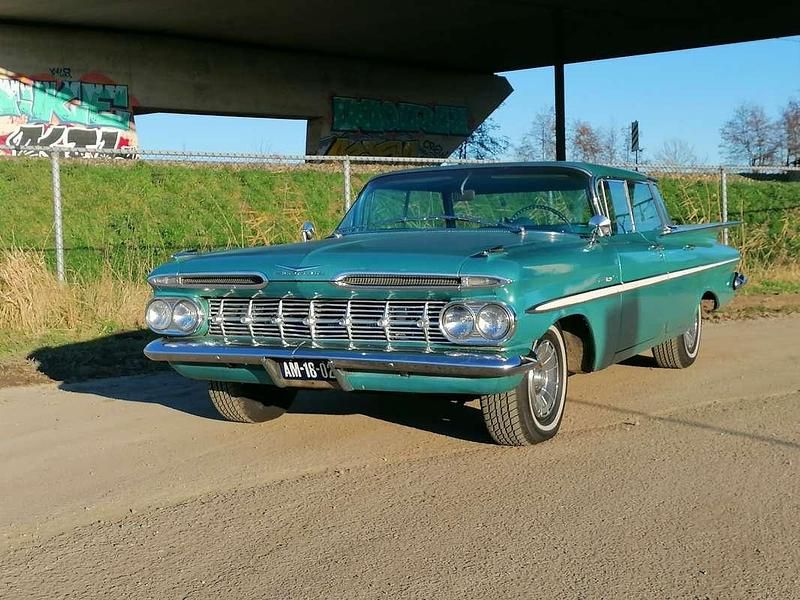 Blauw Gebruikt 1959 Chevrolet Bel Air Sedan | € 18.950 - Afbeelding 1/4