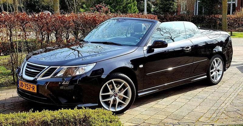Zwart Gebruikt 2008 Saab 9-3 Cabriolet Linear Cabriolet | € 19.250 - Afbeelding 1/4