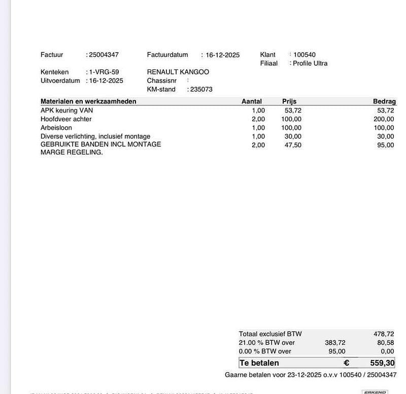 Occasion 2011 Renault Kangoo Van | € 2.999 (Eerlijke prijs) - Afbeelding 1/4