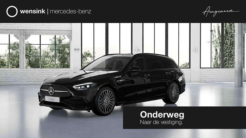 Zwart Nieuw 2025 Mercedes C300e Business Stationwagen | € 69.792 (Iets duurder) - Afbeelding 1/4