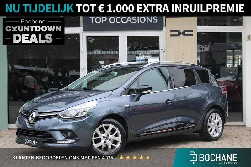 Grijs Gebruikt 2018 Renault Clio GrandTour LIMITED Stationwagen | € 9.735 (Eerlijke prijs) - Afbeelding 1/4
