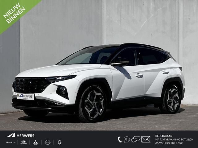Atlas white solid / phantom black Gebruikt 2022 Hyundai Tucson Premium SUV | € 33.435 (Eerlijke prijs) - Afbeelding 1/4