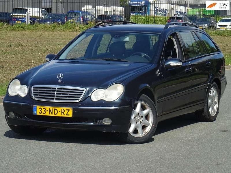 Zwart Gebruikt 2003 Mercedes C180 Elegance Stationwagen | € 1.999 (Goede deal) - Afbeelding 1/4