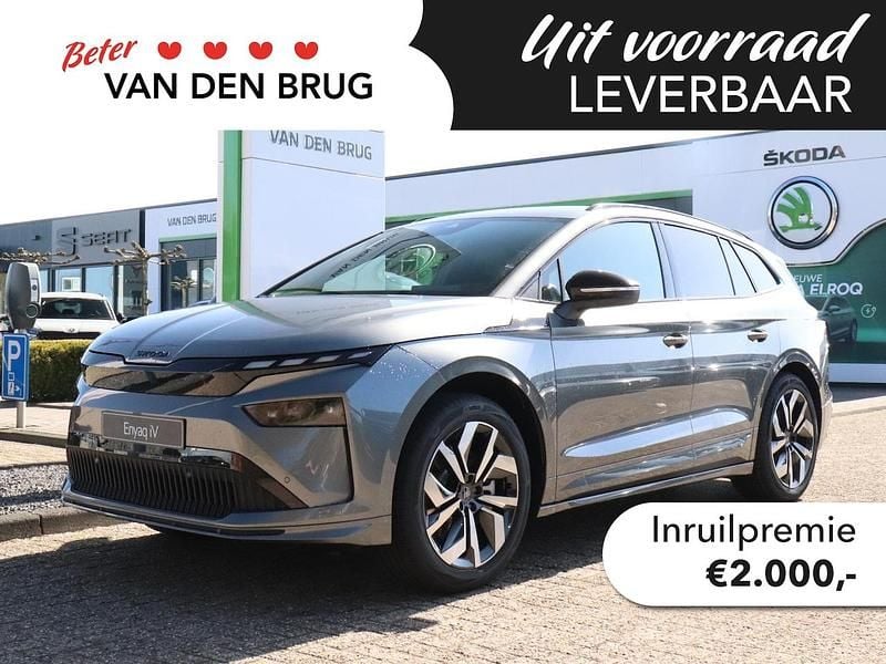 Grijs Nieuw 2025 Skoda Enyaq iV SportLine SUV | € 51.100 (Super prijs) - Afbeelding 1/4