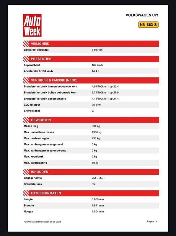 Occasion VW up! 59 PK (43 kW) 2017 Hatchback