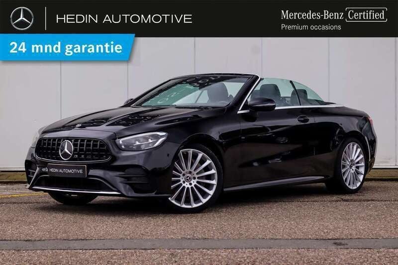 Zwart Gebruikt 2021 Mercedes E200 AMG line Cabriolet | € 54.900 (Eerlijke prijs) - Afbeelding 1/3