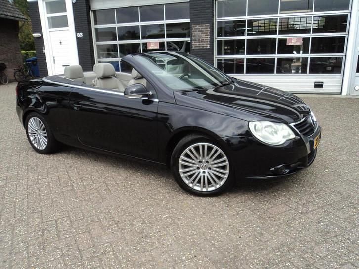 Zwart Gebruikt 2008 VW Eos Cabriolet | € 2.999 (Goede deal) - Afbeelding 1/4